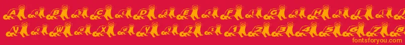 FerretBodyNormal Font – Orange Fonts on Red Background