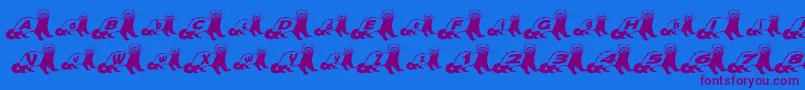 FerretBodyNormal Font – Purple Fonts on Blue Background