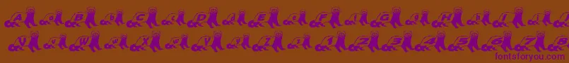 FerretBodyNormal Font – Purple Fonts on Brown Background
