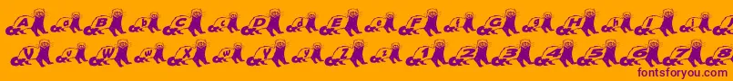 FerretBodyNormal Font – Purple Fonts on Orange Background
