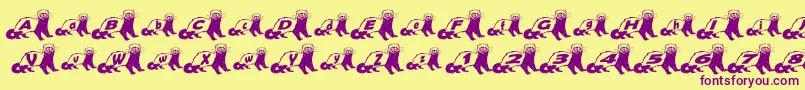 FerretBodyNormal Font – Purple Fonts on Yellow Background