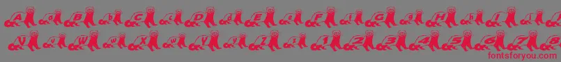 フォントFerretBodyNormal – 赤い文字の灰色の背景
