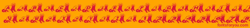 FerretBodyNormal Font – Red Fonts on Orange Background