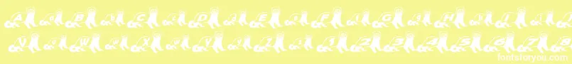 FerretBodyNormal Font – White Fonts on Yellow Background