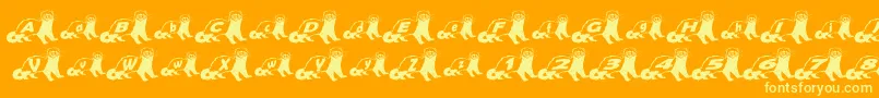 FerretBodyNormal Font – Yellow Fonts on Orange Background