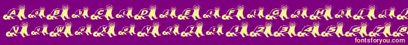 FerretBodyNormal Font – Yellow Fonts on Purple Background