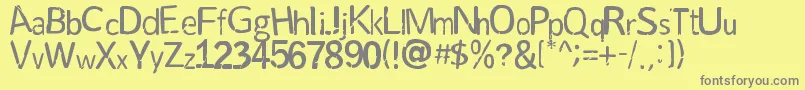 Mindplay Font – Gray Fonts on Yellow Background