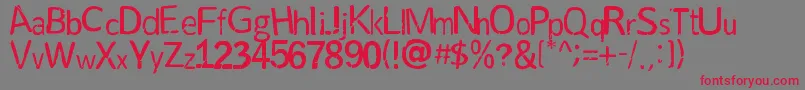 Mindplay Font – Red Fonts on Gray Background