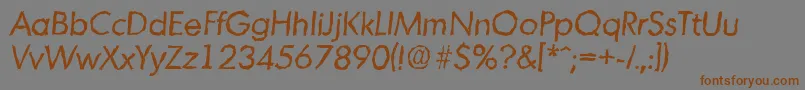 MontrealrandomItalic Font – Brown Fonts on Gray Background