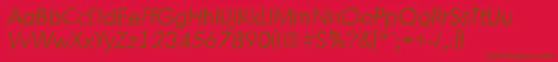 Police MontrealrandomItalic – polices brunes sur fond rouge