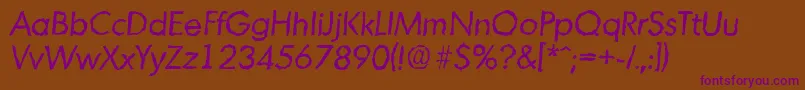 MontrealrandomItalic Font – Purple Fonts on Brown Background