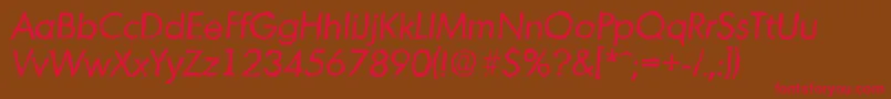 MontrealrandomItalic Font – Red Fonts on Brown Background