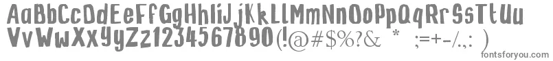 Zinzozo Font – Gray Fonts on White Background