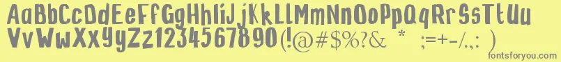 Zinzozo Font – Gray Fonts on Yellow Background