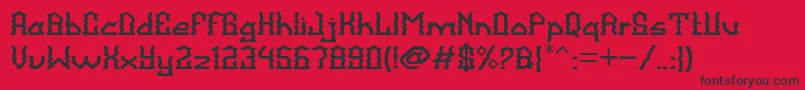BalangkartaFont Font – Black Fonts on Red Background