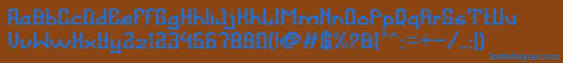 BalangkartaFont Font – Blue Fonts on Brown Background