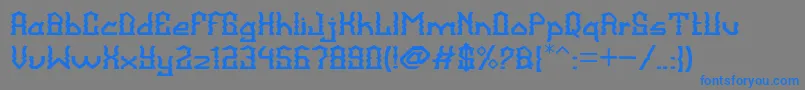 BalangkartaFont Font – Blue Fonts on Gray Background