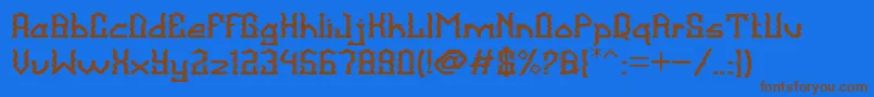 BalangkartaFont Font – Brown Fonts on Blue Background