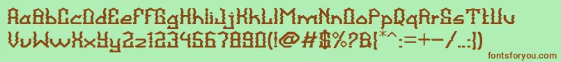 BalangkartaFont Font – Brown Fonts on Green Background