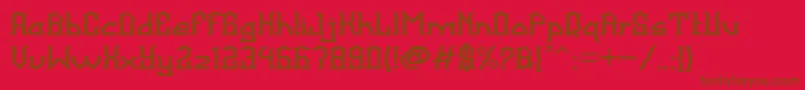 BalangkartaFont Font – Brown Fonts on Red Background