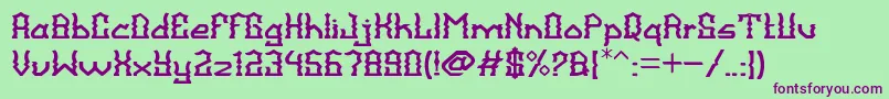 BalangkartaFont Font – Purple Fonts on Green Background