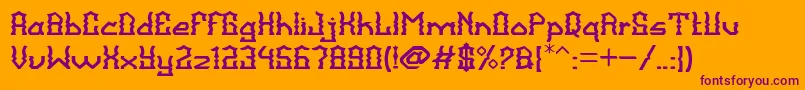 BalangkartaFont Font – Purple Fonts on Orange Background
