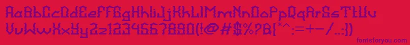 BalangkartaFont Font – Purple Fonts on Red Background