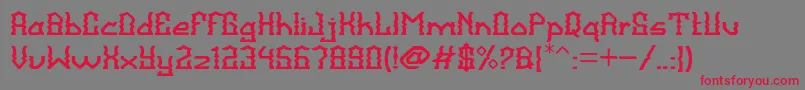 フォントBalangkartaFont – 赤い文字の灰色の背景