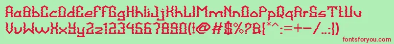 BalangkartaFont Font – Red Fonts on Green Background