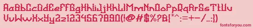BalangkartaFont Font – Red Fonts on Pink Background