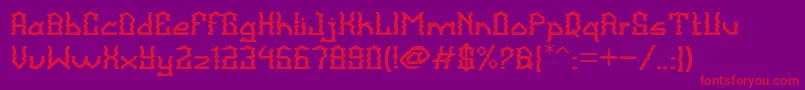 フォントBalangkartaFont – 紫の背景に赤い文字