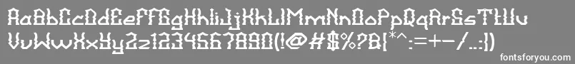 BalangkartaFont Font – White Fonts on Gray Background