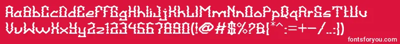 BalangkartaFont Font – White Fonts on Red Background