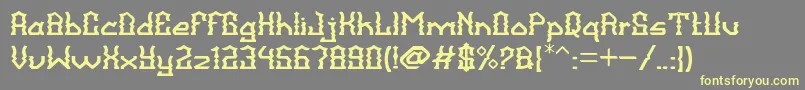 BalangkartaFont Font – Yellow Fonts on Gray Background