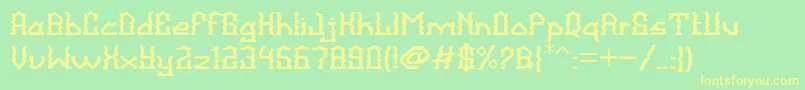 BalangkartaFont Font – Yellow Fonts on Green Background