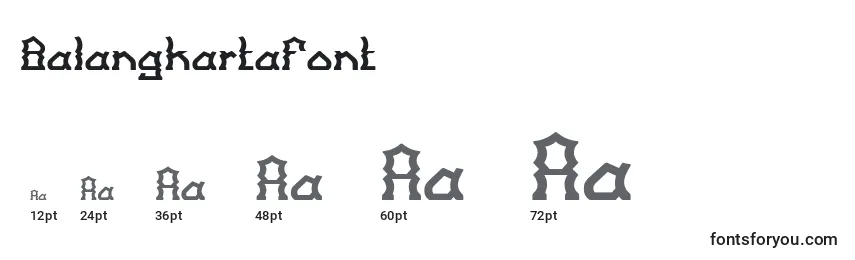 Размеры шрифта BalangkartaFont