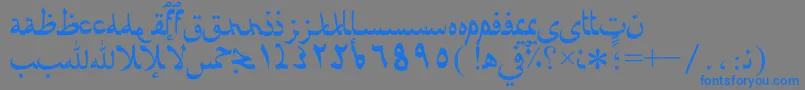 Шрифт Afarat – синие шрифты на сером фоне