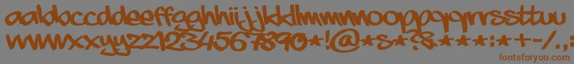 Aaaiight-Schriftart – Braune Schriften auf grauem Hintergrund