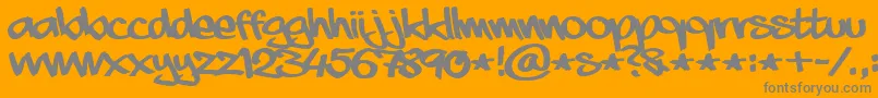 Aaaiight Font – Gray Fonts on Orange Background