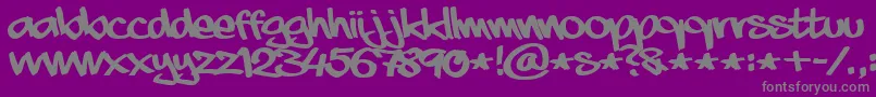 フォントAaaiight – 紫の背景に灰色の文字