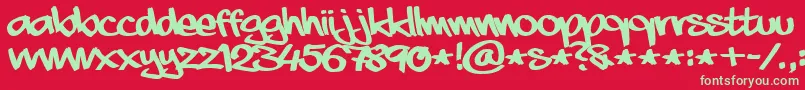 Aaaiight Font – Green Fonts on Red Background