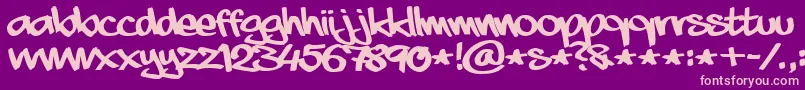 Aaaiight Font – Pink Fonts on Purple Background