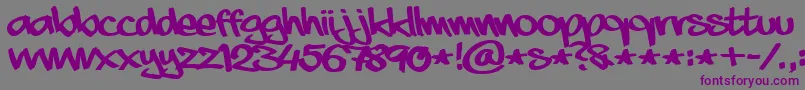 Aaaiight Font – Purple Fonts on Gray Background