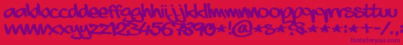 Aaaiight Font – Purple Fonts on Red Background