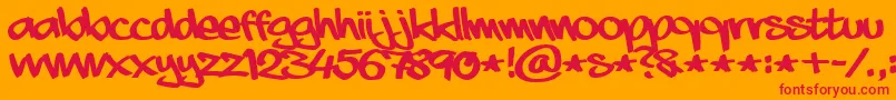 Aaaiight Font – Red Fonts on Orange Background