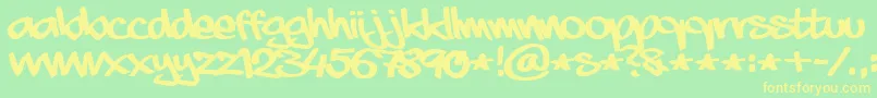 Aaaiight Font – Yellow Fonts on Green Background