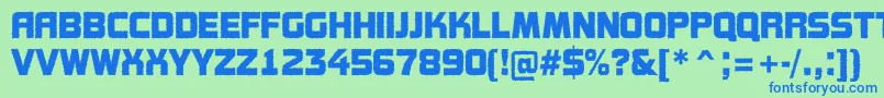 AConceptotitulrough Font – Blue Fonts on Green Background