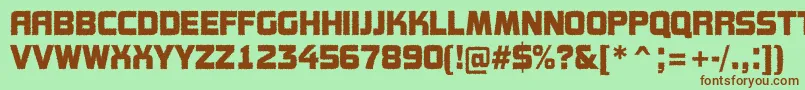 AConceptotitulrough Font – Brown Fonts on Green Background