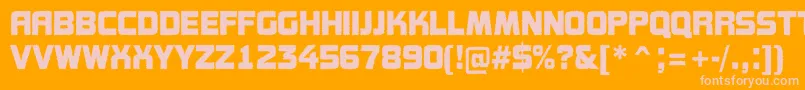 AConceptotitulrough Font – Pink Fonts on Orange Background