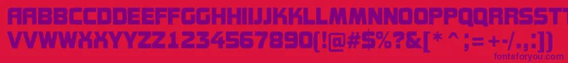 AConceptotitulrough Font – Purple Fonts on Red Background